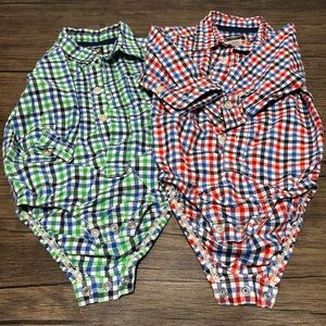 2-12 Month Osh Kosh Button Down Body Suits